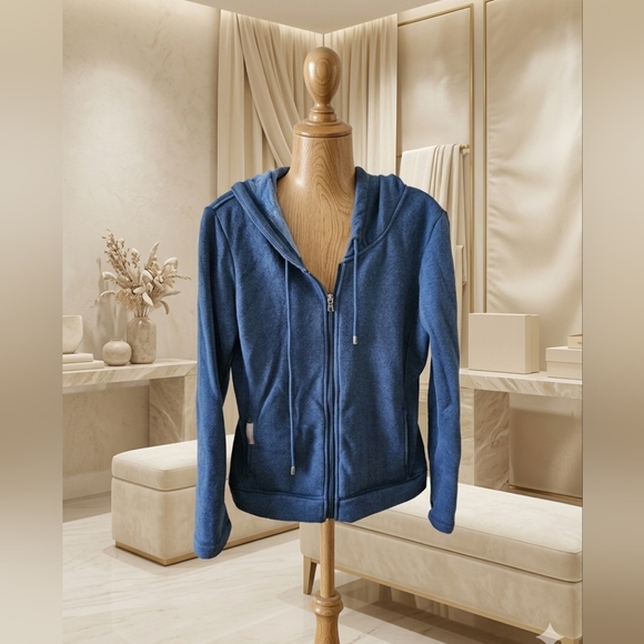 UGG Tops - UGG Heathered Blue Full Zip Hoodie – Soft Lined – Size XS – Excellent Condition